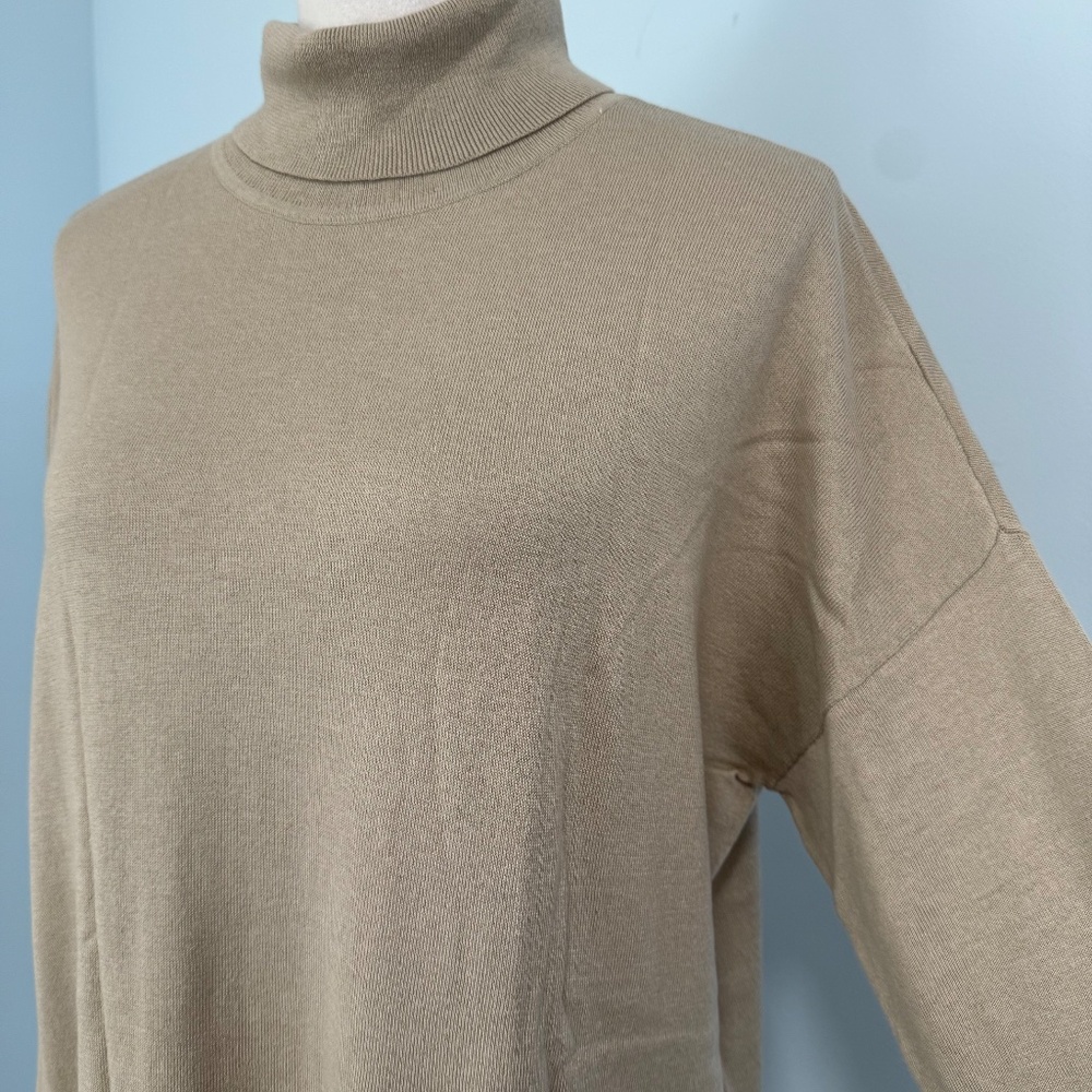 J Jill Long Sleeve Mock Neck Silk/cotton‎ Sweater Size L - Picture 3 of 8